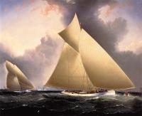 James E Buttersworth - Mayflower Leading Galatea, America's Cup